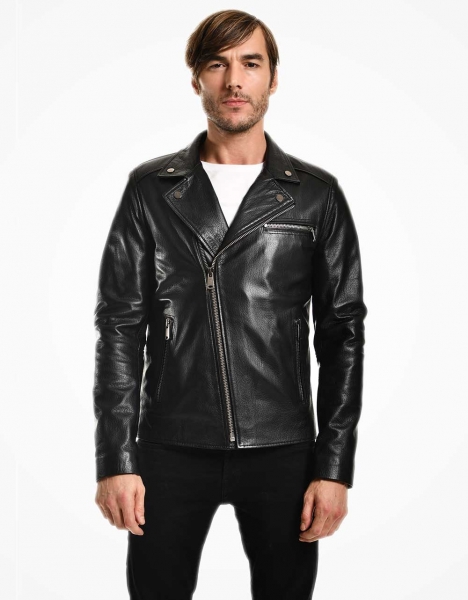 MAN BLACK JUMBO LEATHER MOTOR BIKE CEKET